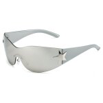 Lunettes de soleil enveloppantes, lunettes de cyclisme y2k sans cadre uv400