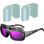 Lunettes de soudage - obscurcissantes anti - rayures pour d�coupe plasma avec 10 verres
