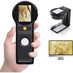 Lupe avec lumi�re, 500x loupe portable puissante pour la lecture, microscope de pi�ce usb, microscope ...