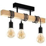 Lustre � 3 t�tes, suspension vintage, plafonnier rustique, suspension en m�tal, �clairage d�lot, hauteur ...