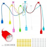 Lustre araign�e 8 bras color� salon chambre d'enfant lampe de plafond suspendue