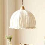 Lustre de chambre � tambour moderne � 1 lumi�re, suspension vintage � abat - jour en tissu, suspension ...