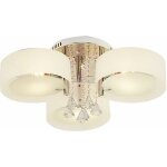 Lustre en cristal 3 lumi�res luxueux plafonnier en cristal atmosph�rique lampe de salon moderne simple ...