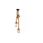 Lustre en ficelle  double tte e272 douille style vintage lustre industriel cratif diy lampe rglable ...