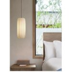 Lustre japonais moderne en soie wabi sabi ? luminaire suspendu e27 ? d�coration nordique 24 cm pour salon, ...