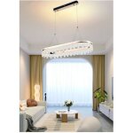 Lustre � led suspendu or 50w ovale avec cristaux 3 coloriage light lp - 40 - 3c