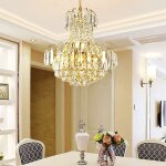 Gojoy - lustre moderne cristal k9, led pendentif lumire k9 lustres en cristal belle lampe de plafond ...
