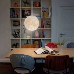 Lustre moderne en forme de lune lustre cratif en forme de plante convient pour restaurant bar maison ...