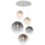 Lustre moderne top light big eclipse 1194 bi s5 tmix mc e27 led plafonnier en verre sph�re globe