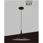 Lustre pendentif en m�tal de style contemporain lumi�re d�corative e27 b98 noir