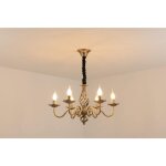 Ganeed lustre style traditionnel rtro, clairage de plafond pendante bougie vintage rglable en hauteur, ...