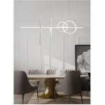Lustre suspendu avec anneaux point lumineux cylindres lumière 6500k 4000k 3000k lp - 42b Lustre suspendu avec anneaux point lumineux cylindres lumière 6500k 4000k 3000k lp - 42b