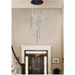 105 w chandelier suspendu moderne lumire led noire 4000k 6500k 3000k lp - 45n