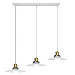 Lustre suspension 3 luminaires abat - jour e27 lampe plafonnier vintage industriel pour chambre cuisine ...