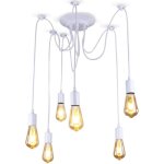 Lustre suspension araignee design industriel, rétro douille e27 têtes Éclairage lumières plafonniers ... Lustre suspension araignee design industriel, rétro douille e27 têtes Éclairage lumières plafonniers ...