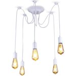 Lustre suspension araignee design industriel, rétro douille e27 têtes Éclairage lumières plafonniers ... Lustre suspension araignee design industriel, rétro douille e27 têtes Éclairage lumières plafonniers ...