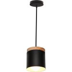 Lustre suspension fer forg� int�rieur minimaliste moderne e27 lampe suspension d�corative (noir)