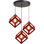 Lustre suspension industrielle e27 lampe de plafond en mtal lustre abat - jour 3 lampes pour chambre ...