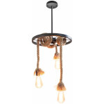 Wottes - lustre suspension industrielle r�tro suspension luminaire en corde de chanvre lampe � suspension ...