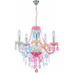 Lustre lustre suspension lampe cristal lampe suspension couleur arc - en - ciel, chrome, cristaux acryliques, ...