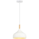 Lustre suspension moderne e27 lampe suspension m�tal bois suspension luminaire �24cm pour chambre cuisine ...