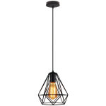 Lustre suspension moderne lampe de suspension en m�tal forme de diamant e27 �20cm pour salon chambre ...