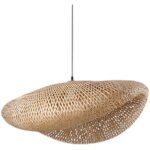 Lustre, tissage en bambou naturel vintage, e27 adapt� au salon / chambre / salon de th�, 60 cm