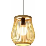 Comely lustre tiss� � la main d�coration de maison de th� lampe en bambou naturel lustre de plafond abat ...