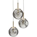 Beliani - lustre transparent et cuivr� en verre rond design moderne 3 ampoules ralfes