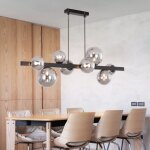 Lustre zmh lampe suspendue salon 8 ampoules - lampe de cuisine suspendue g9 lampe suspendue lampe de ...