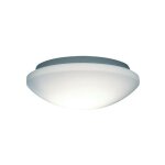 Hublot plafonnier blanc � 275x85mm montage mural ou plafond pour lampe 23w max culot e27 alim 230v ip40 ...