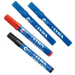 Lot de 4 marqueurs permanents pointe ogive Lot de 4 marqueurs permanents pointe ogive