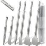 Lytool jeu 6 burins sds - plus ciseaux  bton carrelage pierre maonnerie, 40cr burin plat pour carreleur, ...