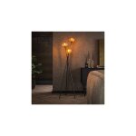 M&s - lampadaire avec 3 lampes en verre dor�, cuivr� et chrom� - amp