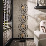 M&s - lampadaire 4 lampes 40x40x163 cm en m�tal gris fonc� - sybil