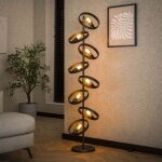 M&s - lampadaire 8 lampes rondes en m�tal gris fonc� - hoovy