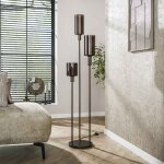 M&s - lampadaire cylindre 3 lampes 33x165 cm en verre bronze - greta