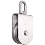 M100 levage rouleau  poulie unique chargement 1000 kg, bloc de poulie de corde de levage pivotant  ...