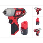 M12 biw38 - 201 cl  choc sans fil 12 v 135 nm 3 / 8 + 1x batterie 2, 0 ah - sans chargeur - milwaukee ...