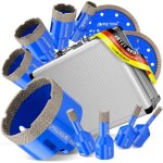 M14 6 / 8 / 10 / 12 / 20 / 35 / 45 / 50 / 68mm + 2�125mm disque diamant�e foret � carrelage kit pour ...