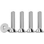 M4 x 20mm vis � t�te frais�e avec six pans creux en acier inoxydable a2 v2a vis hexagonales argent norme ...