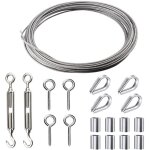M5 tendeur kit avec cable inox 2mm15m tendeurs en acier inoxydable tendeurs � oeillet vis cable acier ...