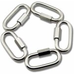 M6 maillon rapide en acier inoxydable d forme mousqueton maillons de chane 5pcs