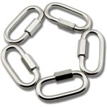 M6 maillon rapide en acier inoxydable d forme mousqueton maillons de cha�ne 5pcs