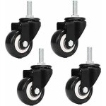 Erhope - m8x25mm 4 pices de support de charge 240 kg chariot roulette tournante pu meubles poudre remplacemen ...