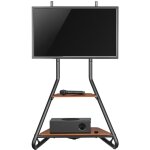 Meuble tv d'angle autoportant maclean mc - 455 de style bauhaus, support tv autoportant à deux niveaux, ... Meuble tv d'angle autoportant maclean mc - 455 de style bauhaus, support tv autoportant à deux niveaux, ...