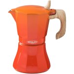 Oroley - cafetire italienne petra 6 tasses orange aluminium
