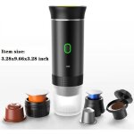 Machine � caf� portable - cafeti�re � expresso - 12v - chauffage �lectrique - - noir