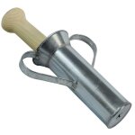 Machine  churros en tle galvanise et bois - hauteur 19, 5 cm