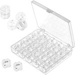 Machine � coudre bobine, canettes machine � coudre 25 pi�ces plastique transparent fil de canette avec ...